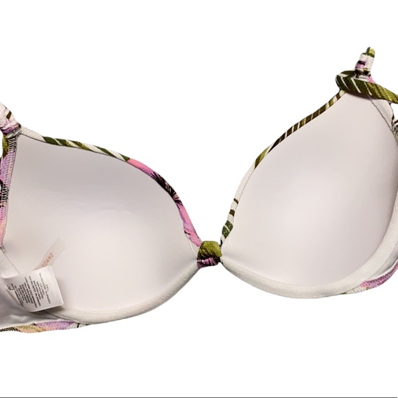 Shade & Shore Bikini Top Tropical Floral Swimsuit Swim 34C M New - Picture 5 of 8